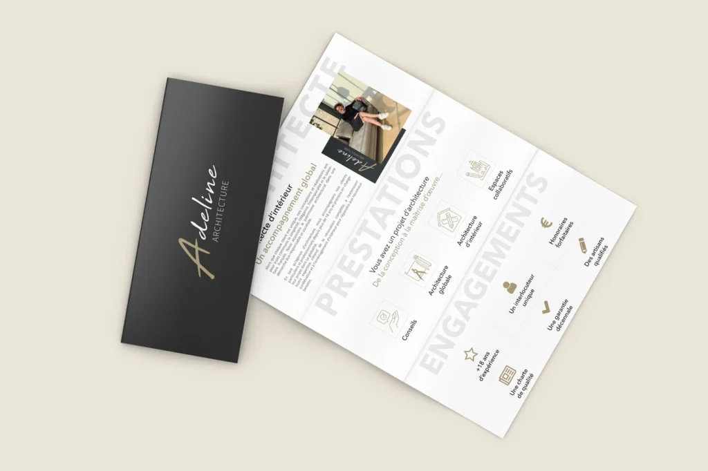 Adeline Architecture plaquette depliant 3volets